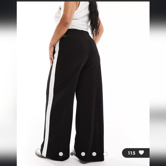 ASOS 'Yours wide leg pants in black' - US Plus Size 30 - NWT plus free tank! - Picture 2 of 9